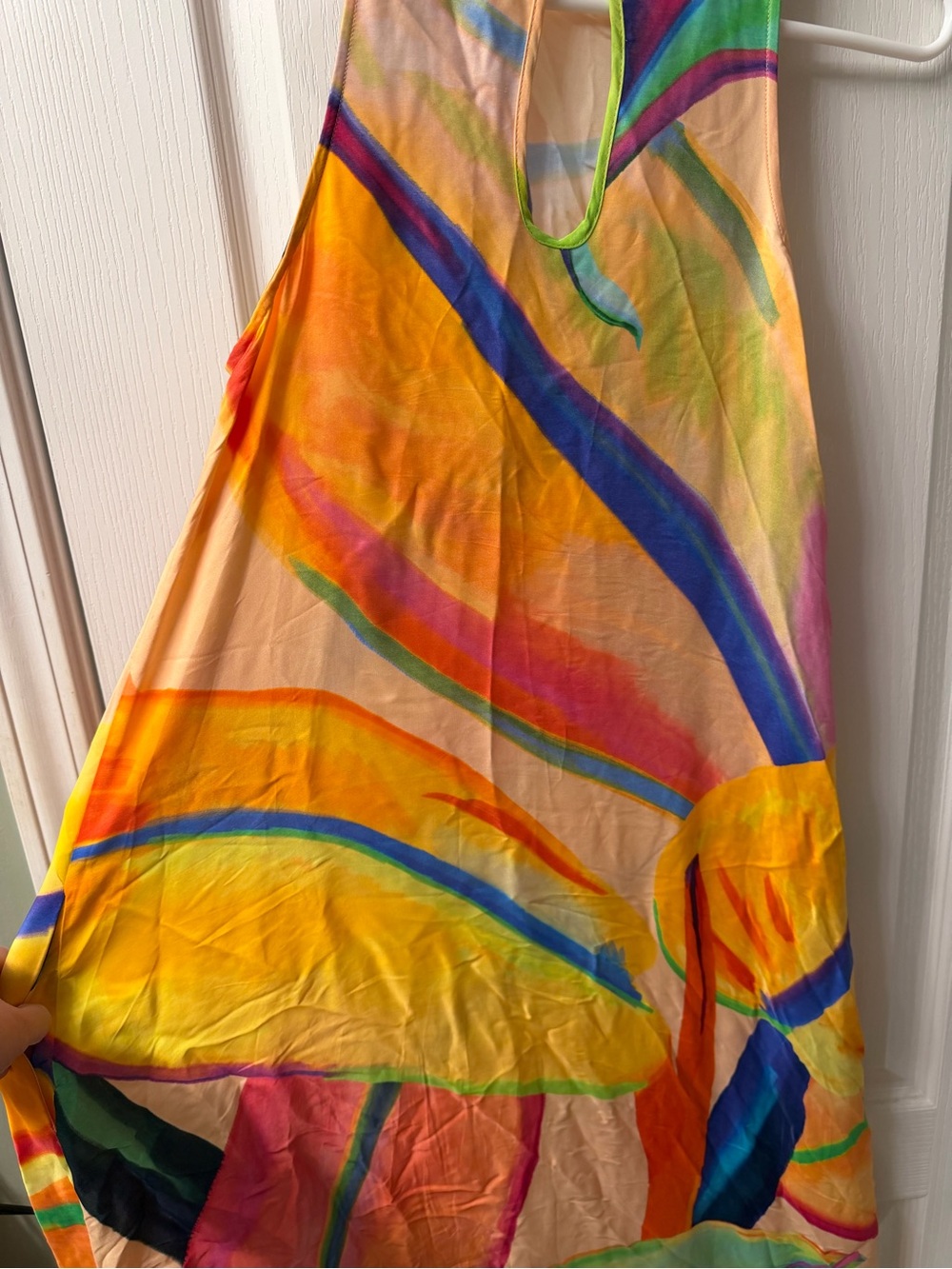 FARM Rio Multi-Color Abstract High-Neck Maxi Dress - Picture 8 of 13